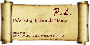 Péchy Liberátusz névjegykártya